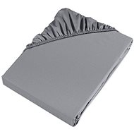 Möve Satin sheet, 200 × 200 × 30 cm, grey - Bedsheet