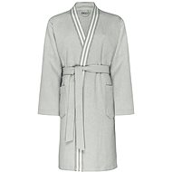 Timeless Waffle kimono, white and green, L - Bathrobe