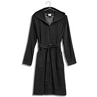 MÖVE Lightweight zipped robe with hood dark grey - Bathrobe