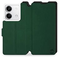 Mobiwear Soft Touch flip pro Xiaomi Redmi Note 13 5G - Zelené & Černé - Phone Case