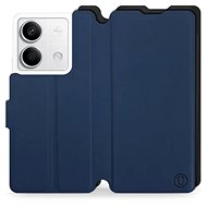 Mobiwear Soft Touch flip pro Xiaomi Redmi Note 13 5G - Modré & Černé - Phone Case