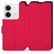 Mobiwear Soft Touch flip for Xiaomi Redmi Note 13 5G - Red & Black - Phone Case