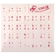 Sticker on the keyboard, Czech-Slovak red - Keyboard Stickers