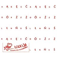Keyboard Stickers, Red, Polish - Keyboard Stickers