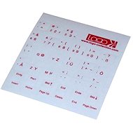 Keyboard stickers, red, German - Keyboard Stickers