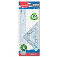 Maped Geometric 3-teiliges Set für Linkshänder - Lineal