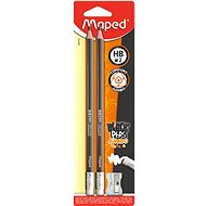 Maped Black´Peps HB Triangular with Rubber and Sharpener - Pack of 2 - Pencil