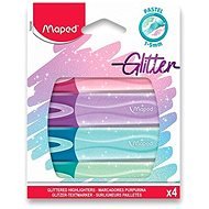 Maped Fluo Peps Glitter – sada 4 farieb - Zvýrazňovač