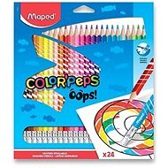 Maped Color´Peps Oops Wood-free with Rubber, 24 Colours - Coloured Pencils