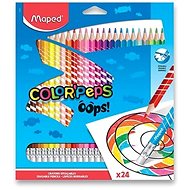 Maped Color´Peps Oops Wood-free with Rubber, 24 Colours - Coloured Pencils