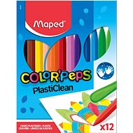 Maped Color´Peps Plasticlean Plastic Pastels 12 Colours - Wax Crayons