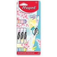 MAPED Fluo Peps Duo Pastel, 3 colours - Highlighter