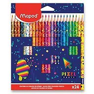 MAPED Pixel Party, trojhranné, 24 barev - Pastelky