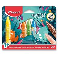 MAPED Jungle Fever Jumbo triangular, 12 colours - Wax Crayons
