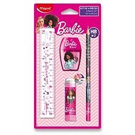 MAPED Barbie Sada tužky, pryže, pravítka a ořezávátka - Írószer készlet