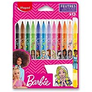 MAPED Barbie, 12 colours - Felt Tip Pens