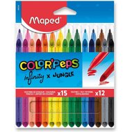 MAPED Jungle markers 12 pcs + Infinity crayons 15 pcs - Creative Kit