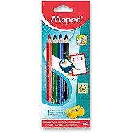 MAPED for whiteboards, dry wipeable, 4 colours - Coloured Pencils