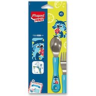 MAPED Miniz Raccoon, spoon and fork - Children's Cutlery