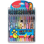 MAPED Color´Peps Monster, 12 colours + 15 crayons - Felt Tip Pens