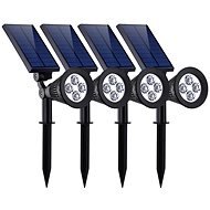 LEDSolar 4 solární venkovní světlo svítidlo do země 4 ks, 4 LED, bezdrátové, iPRO, 1W, studená       - LED světlo