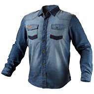 Men's denim work shirt, blue L - Pracovní košile