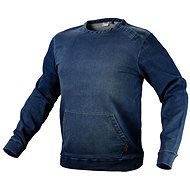 Men's denim sweatshirt, blue S - Work Hoodie