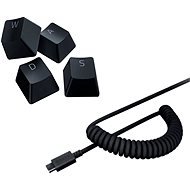Razer PBT Keycap + Coiled Cable Upgrade Set - Classic Black - US/UK - Game Set