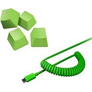 Razer PBT Keycap + Coiled Cable Upgrade Set - Green - US/UK - Játékszett