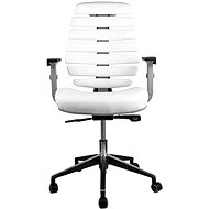 MERCURY STAR Fish Bones grey plastic, white leatherette - Office Chair