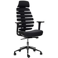 MERCURY STAR Fish Bones PDH, 3D armrests, black plastic, black - Office Chair