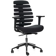 MERCURY STAR Fish Bones, 3D armrests, black plastic, black - Office Chair