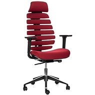 MERCURY STAR Fish Bones PDH, 3D armrests, black plastic, burgundy - Office Chair