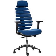 MERCURY STAR Fish Bones PDH, 3D armrests, black plastic, blue - Office Chair