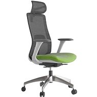 MERCURY STAR Wisdom, grey plastic, green - Office Chair
