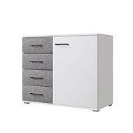 MG Komoda NOVA 90 cm, beton/bílá - Komoda