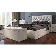 Sofos Upholstered bed BEATRICE 180x200 cm, white-milk, with storage space - Bed