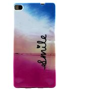 OEM Silicone case Smile for Huawei Ascend P8 - Phone Cover