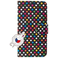 FIXED FIT book type case for Huawei Y9 (2019) - Rainbow Dots - Phone Case
