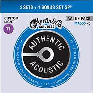 MARTIN Authentic SP 92/8 Phosphor Bronze Custom Light - Limited 3 Packs - Strings