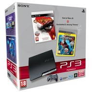 Sony PlayStation 3 Slim 320GB + God Of War III + Uncharted 2: Among Thieves - Game Console