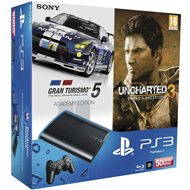 Sony PlayStation 3 Slim New 500GB + GranTurismo 5 (GOTY Edition) + Uncharted 3 (GOTY Edition) - Game Console