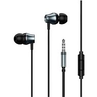 Remax RM-202 earphones 3.5mm mini jack, black - Headphones