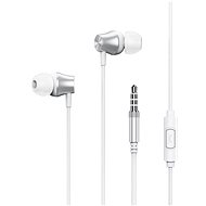 Remax RM-202 earphones 3.5mm mini jack, silver - Headphones