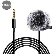 Puluz PU3045 Lavalier microphone with clip3.5mm mini jack, 3m, black - Microphone