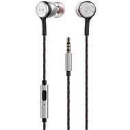 Dudao Metal Stereo earphones 3.5 mm mini jack, silver - Headphones