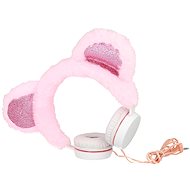 MG Plush Bear plush headphones with ears, pink - Headphones
