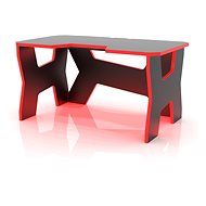 MOSH black with red LED backlight - Gaming Desk