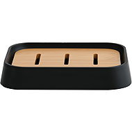 Spirella Soap dish KAMLA, plastic, bamboo, matt, black - Soap Dish