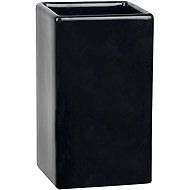 Spirella Toothbrush cup QUADRO, ceramic, black - Toothbrush Holder Cup